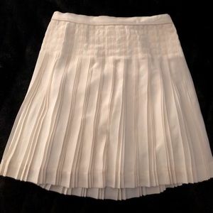 J. Crew Cream Drop Waist Pleated Skirt
